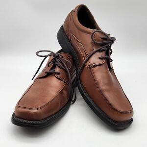 Rockport Style Leader 2 Bike Toe Oxford Walkability Mens Sz 10.5M  BX2059 Cognac